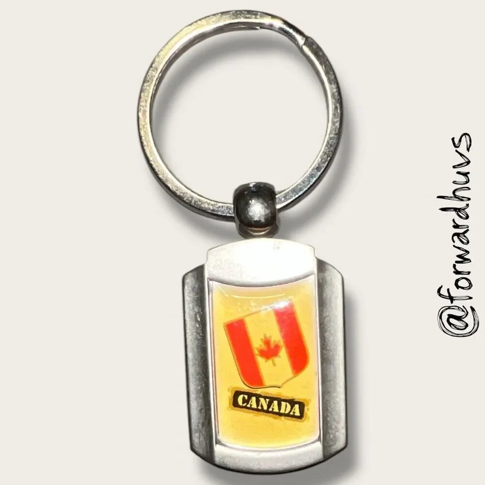 Bundle Sale 3 for $15 | Canada Flag Keychain – Metal – Bold Design
